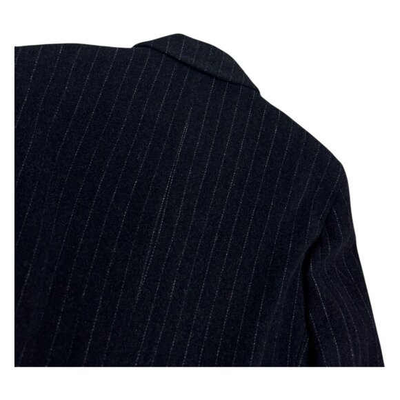 BELLISSIMO Wool Cashmere Luxury Designer Winter Business Long Pea Coat  Mens XL - Picture 7 of 8